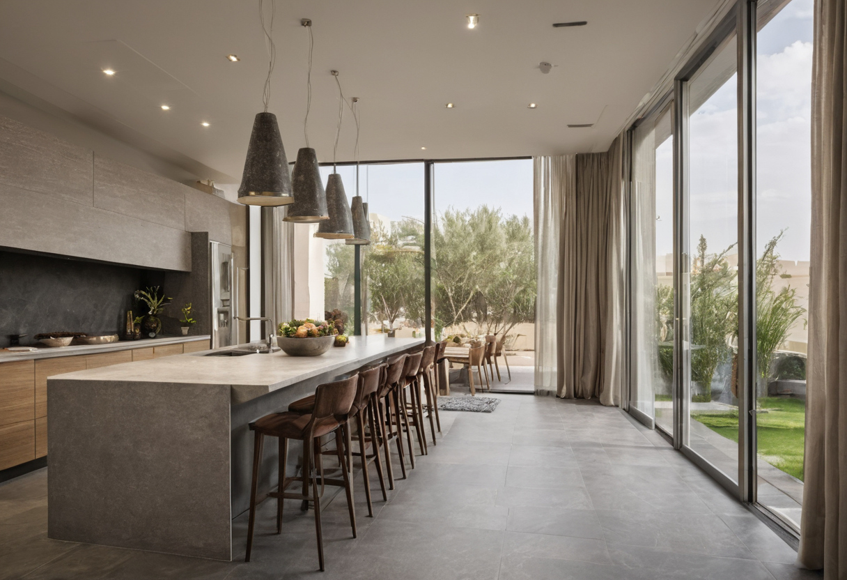 A worked Riyadh villa bid-levelling table should show submitted and adjusted totals interior planning detail
